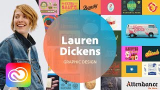 Graphic Design with Lauren Dickens  1 of 2  Adobe Creative Cloud [upl. by Brookner]