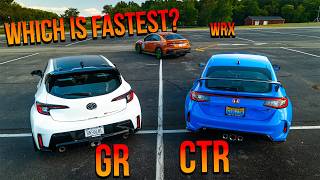 Corolla GR vs Civic Type R vs Modded WRX  Track Tested Ep 3 [upl. by Enaenaj]