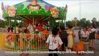 New Design 12 Seat Luxury Amusement Park Carousel Carnival Game Electric Carousel [upl. by Eilema]