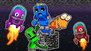 UNDERGROUND SKYBLOCK with ROBOT FRIENDS [upl. by Longawa]