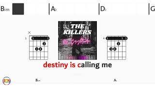 THE KILLERS Mr Brightside FCN GUITAR CHORDS amp LYRICS [upl. by Hashim131]