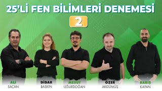 345 YAYINCILIK TYT 25Lİ FEN BİLİMLERİ DENEMESİ  2 [upl. by Meakem]