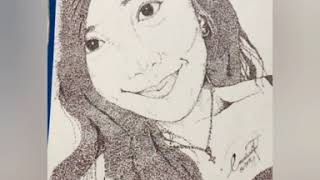 Pointillism  SelfPortrait  PortDraw Mio [upl. by Areit]