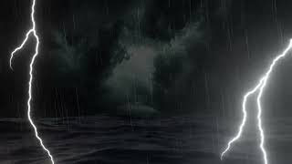 Rain sounds for sleeping  Thunderstorm sounds Thunderstorm at sea  Nature Sound at Sea [upl. by Asa74]