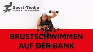 Brustschwimmen auf der Bank Ausführung  richtige Technik und Übungsausführung [upl. by Amla]