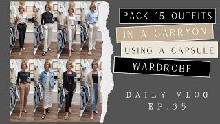 HOW TO PACK FOR TWO WEEKS IN A CARRYON  EASY PACKING WITH A CAPSULE WARDROBE  PACKING LIGHT [upl. by Sivatnod]