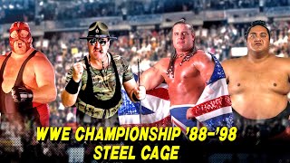 WWE 2K22 Yokozuna vs Vader vs British Bulldog vs Sgt Slaughter  Steel Cage [upl. by Freddi]