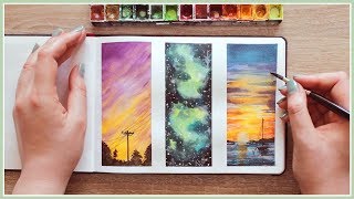 Watercolor Painting Ideas for Beginners  Wet in Wet Technique  Art Journal Thursday Ep 39 [upl. by Nodyl206]