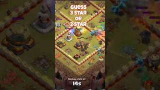 Guess 3star or 2 Star luck 100 clashofclans gmming [upl. by Bertram64]