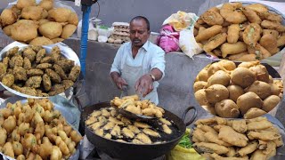 Evening Snacks Egg BondaSALLA PUNUGULU Alu Bajji Masala Wada and Mirchi Bajji  Chethan Foodies [upl. by Sand368]