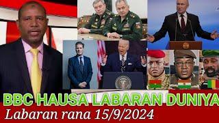 BBC HAUSA LABARAN DUNIYA na RANA 1592024🇱🇷🇳🇱🇲🇱🇳🇬🇺🇦 [upl. by Airad]