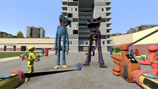 CatNap amp Huggy Wuggy From Poppy PlayTime Chapter 3 Chase 100 Players in Garrys Mod [upl. by Trabue]