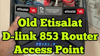 How to use etisalat dlink 853 router as a access point [upl. by Doralynn408]