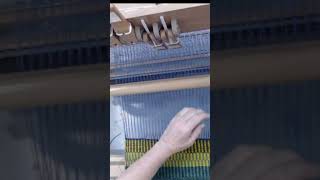 WEAVING Finnish Raanu in Hemp Blue Green SHORTS weaving raanu [upl. by Assirem]