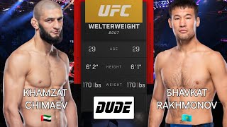 KHAMZAT CHIMAEV vs SHAVKAT RAKHMONOV  UFC Fantasy  Ai Prediction  Full Fight [upl. by Ehtyde]