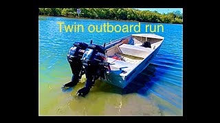 Twin outboard tinny [upl. by Dnomse381]