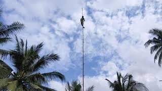 Antenna tower 80ft installation DIY [upl. by Kellda]