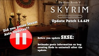 Before you update SKSE Official bug update from Bethesda [upl. by Carbo791]