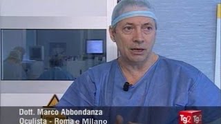 Laser per miopia astigmatismo e ipermetropia  Dr Abbondanza al Tg2 [upl. by Gower]