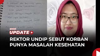 Undip Akhirnya Buka Suara soal Mahasiswa Prodi Spesialis Anestesi Bunuh Diri [upl. by Natalie973]