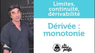 Dérivée  monotonie  Maths  MPSI 1ère année  Les Bons Profs [upl. by Secnarfyram968]