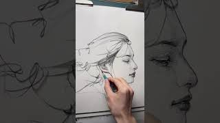 See the beauty of women from the side drawing art [upl. by Namyh]