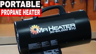 MR HEATER PORTABLE PROPANE HEATER REVIEW 60000 BTUS [upl. by Lednew]