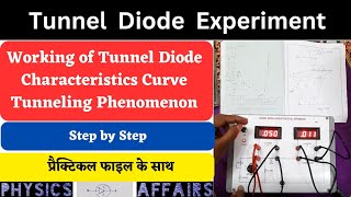 Tunnel Diode Experiment  Characteristics of Tunnel diode  Working of Tunnel diode [upl. by Wynny]