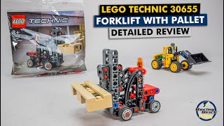 LEGO Technic 30655 Forklift with Pallet polybag detailed review [upl. by Canter]