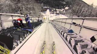 Aus Sicht eines Skispringers Mit Helmkamera die Schanze hinunter [upl. by Hussein]