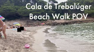 Cala de Trebalúger Beach Walk POV Menorca  August 2022  HD [upl. by Chouest]