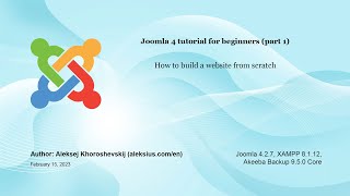 Joomla tutorial for beginners part 1 How to build a website from scratch [upl. by Ravilob]