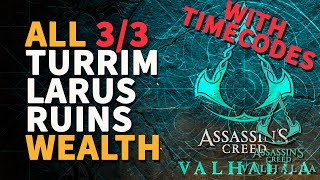 Turrim Larus Ruins Wealth Treasure Chests Assassins Creed Valhalla [upl. by Anawd]