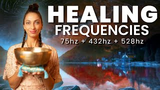 Healing Frequency Music amp Vibrations  Parasympathetic Nervous System Reset  Sound Bath Meditation [upl. by Annaigroeg]