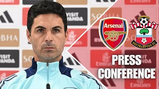 MIKEL ARTETA PRESS CONFERENCE VS SOUTHAMPTON LIVE [upl. by Ruffina]