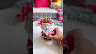 Christmas special DIY  cute Santa planter candle holder trinket tray bestoutofwaste shorts [upl. by Edualcnaej]