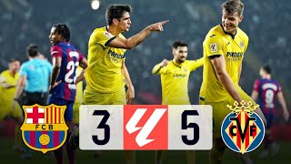 Barcelona vs Villarreal 35 La Liga 202324  MATCH REVIEW [upl. by Ecnarrot637]