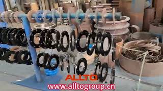 Display video of flange spray painting [upl. by Aimahs]