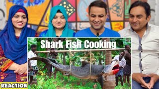 150 Kg Giant Tiger Shark Fish Recipe  Cutting And Cooking Shark Fish  Village Grandpa  Reaction [upl. by Varien]