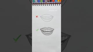 Right way to Draw Laughing Mouth sreebaviart laughing drawing shorts [upl. by Oiratnom230]