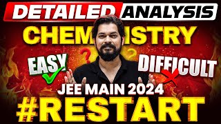 JEE Main 2024  Detailed Analysis of CHEMISTRY 🔥 EASY या DIFFICULT  EXAM PATTERN  ❓ [upl. by Esened]