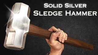 Making a SOLID SILVER Sledge Hammer  Thors Hammer  The sledge hammer series [upl. by Eisinger801]