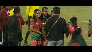 medal and trophy celebration  final game  Nepal vs Bangladesh  12 saff women champion 2024 [upl. by Aicen]