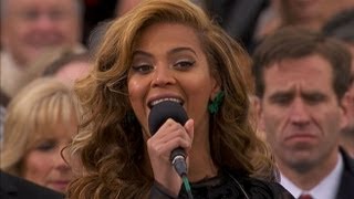 Beyonce National Anthem at Presidential Inauguration Ceremony 2013  ABC News [upl. by Heddy]