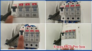 MCB PVC BOARD  4 way mcb box  Mcb fitting in board  Electrical work by electrical work learn easy [upl. by Gninnahc]