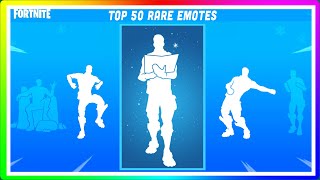 Fortnite TOP 50 RARE EMOTES in December 2023 [upl. by Devonna368]