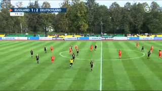 Frauenfußball WM Qualifikation Russland Deutschland 1 Halbzeit [upl. by Nwahsear]