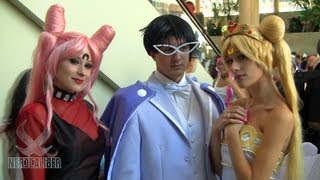 BLACK LADY KING ENDYMION and NEO QUEEN SERENITY  Sailor Moon Cosplays at Otakon 2013 [upl. by Omer955]