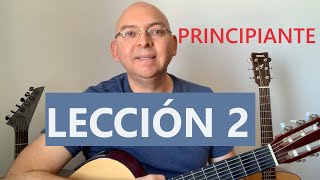 6 Notas de Guitarra Para Principiante LECCIÓN 2 con pista musical [upl. by Nodnerb476]