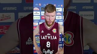 Davis Bertans Latvia celebrate 5thplace finish in FIBA World Cup debut [upl. by Eryn432]